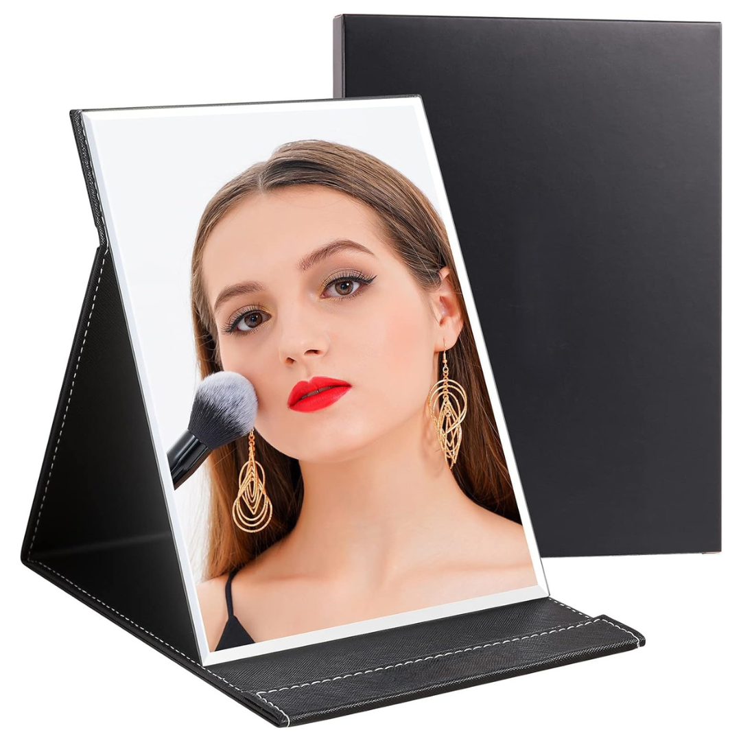 OMIRO Desktop Make-up Spiegel Mit Ständer - Magnetisch & Faltbar Für Reisen