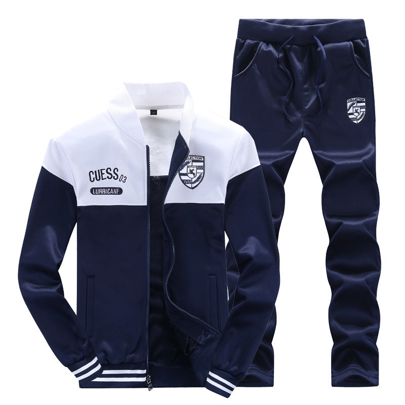 Herren Jogging-Anzug 2 Teiliges Sport Outfit, Trainingsanzug Herren Set 2 Teilig Sportanzug Tracksuit Trainingjacke Sweatshirt + Jogginghose