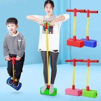 Kinder Schaumstoff-Pogo-Stick, bunt, Outdoor-Spielzeug, Fitnessgerät, Geschenk für Jungen und Mädchen.