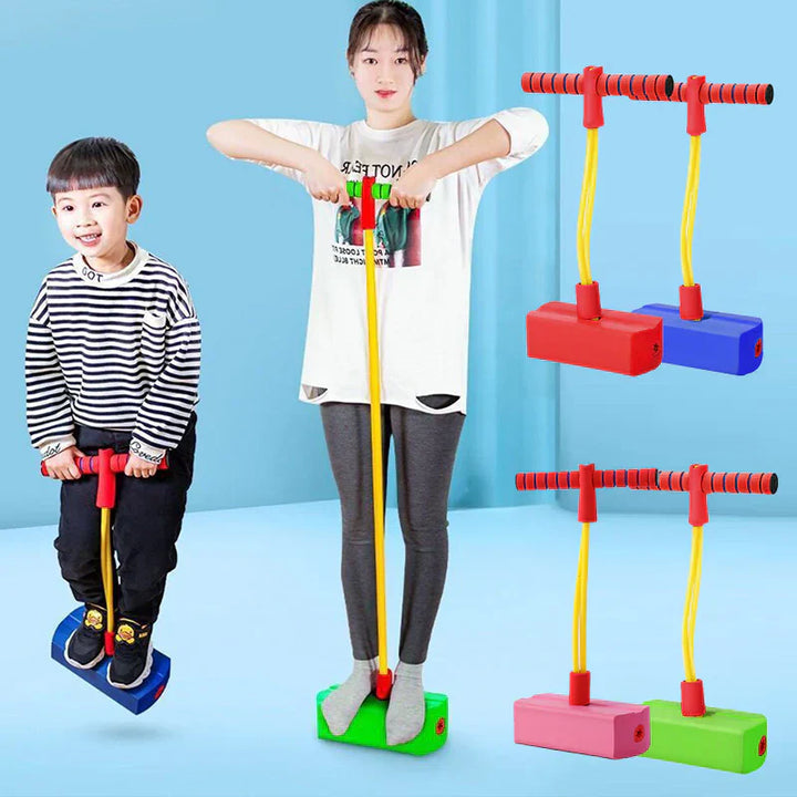 Kinder Schaumstoff-Pogo-Stick, bunt, Outdoor-Spielzeug, Fitnessgerät, Geschenk für Jungen und Mädchen.