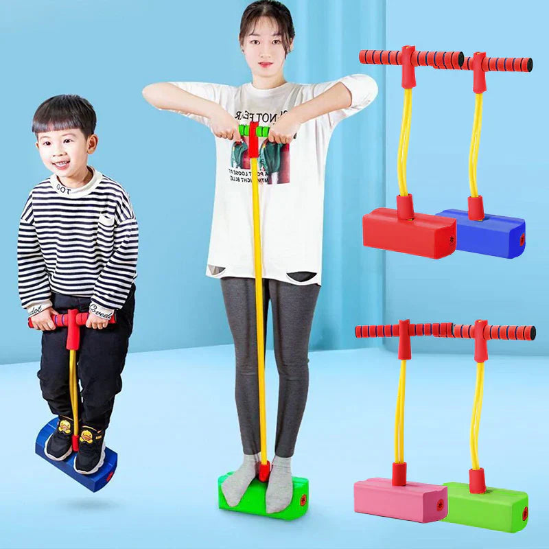 Kinder Schaumstoff-Pogo-Stick, bunt, Outdoor-Spielzeug, Fitnessgerät, Geschenk für Jungen und Mädchen.
