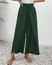 Damenhose mit hohem Bund & geometrischem Muster – Sapphira