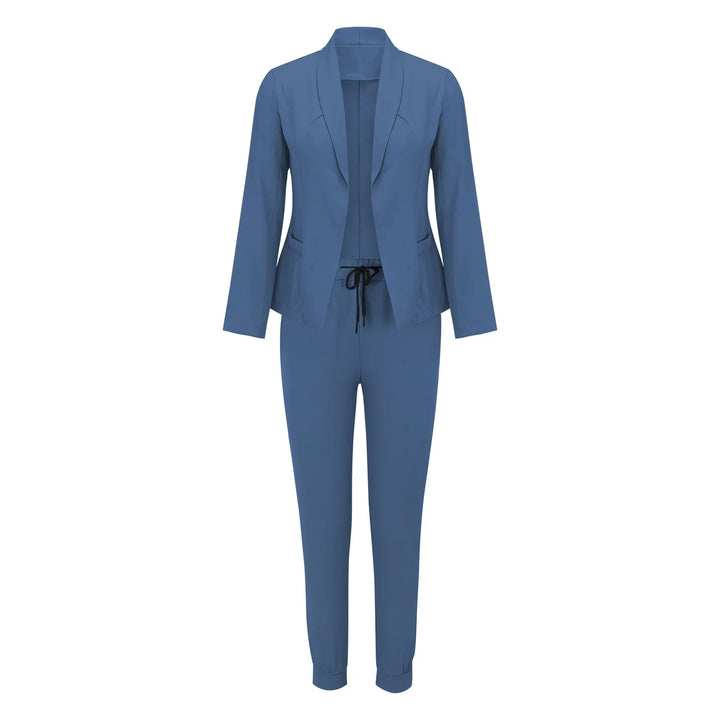 Herbstliches Lässiges Zweiteiler-Set mit Bindegürtel – Liora