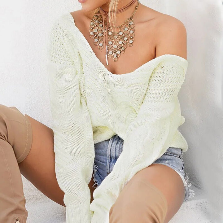 Damen Oversize Strickpullover mit langen Ärmeln – Thalia