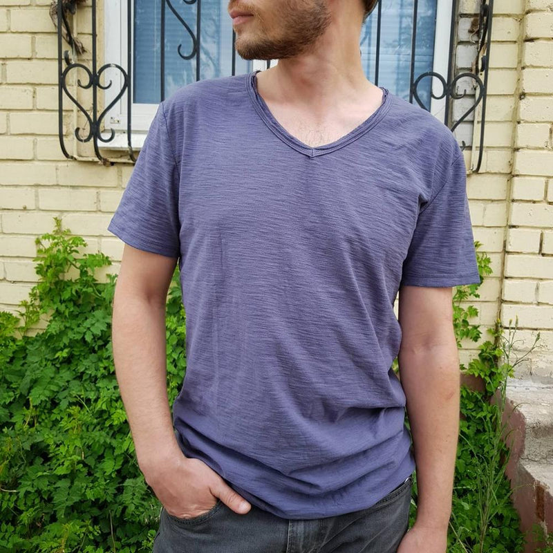 Leichtes Leinen V-Ausschnitt Shirt Herren – Atmungsaktiv & Sommerlich – Thilo