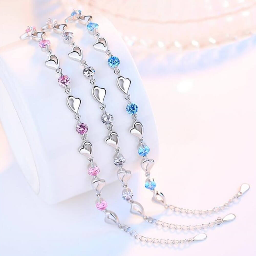 Silberne Herzarmband - Eloria