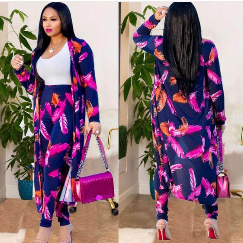 Damen-Kimono-Set mit Hose – Yasmin Herbstzauber Edition