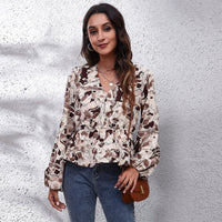 Herbstliche & Farbenfrohe Damenbluse mit Muster – Leona