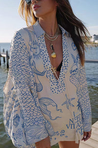 Satiniertes Sommer-Shorts-Set mit Bluse – Talia