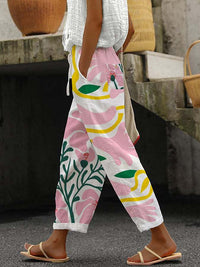 Damen Komforthose mit Herbstdruck – Nova