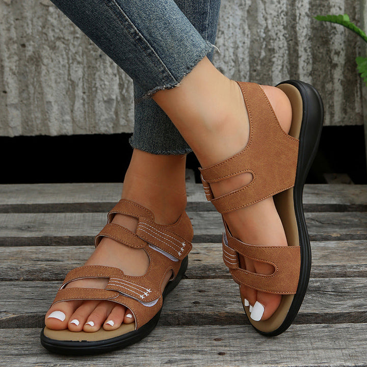 Lässige Damen Sandalen mit Klettverschluss – Nina
