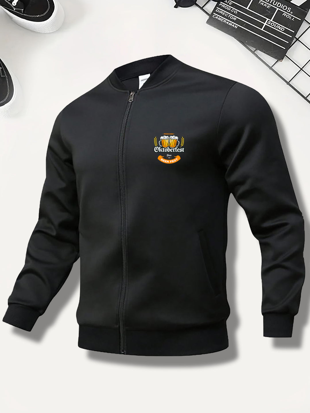 Herren Bomberjacke mit Oktoberfest-Bier-Print – Georg Oktoberfest 2025