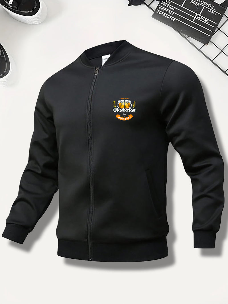 Herren Bomberjacke mit Oktoberfest-Bier-Print – Georg Oktoberfest 2025