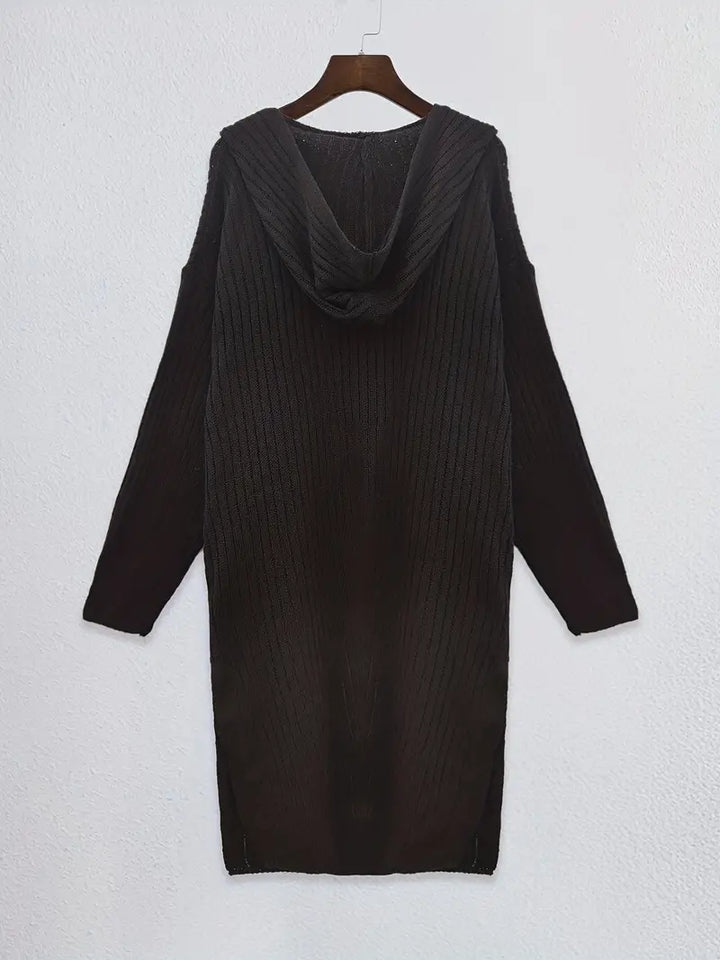 Langes Damen Strickcardigan für Herbst & Winter – Elara