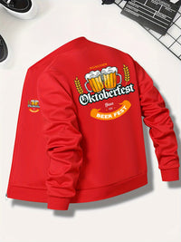 Herren Bomberjacke mit Oktoberfest-Bier-Print – Georg Oktoberfest 2025