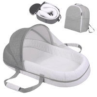Faltbares & tragbares Babynest mit Moskitonetz – Schlafinsel Cosina