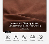 Brauner, hautfreundlicher Stoff, weich, bequem, super saugfähig, Pflegehinweise unten.