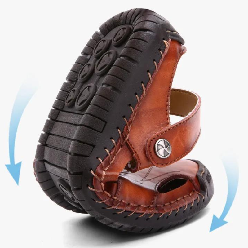 Orthopädische Herren-Ledersandalen – Marco