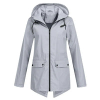 Herbstliche Damen Regenjacke mit Kapuze - Liora