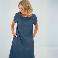 Stylisches Sommerkleid aus Leinen-Baumwoll-Mix - LinaLuft