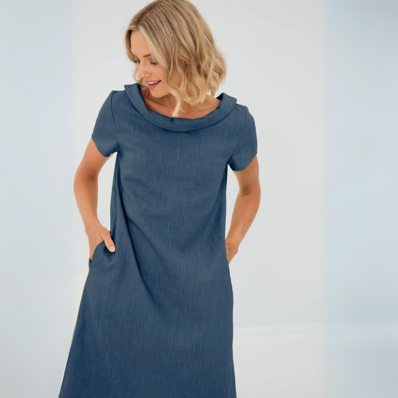Stylisches Sommerkleid aus Leinen-Baumwoll-Mix - LinaLuft