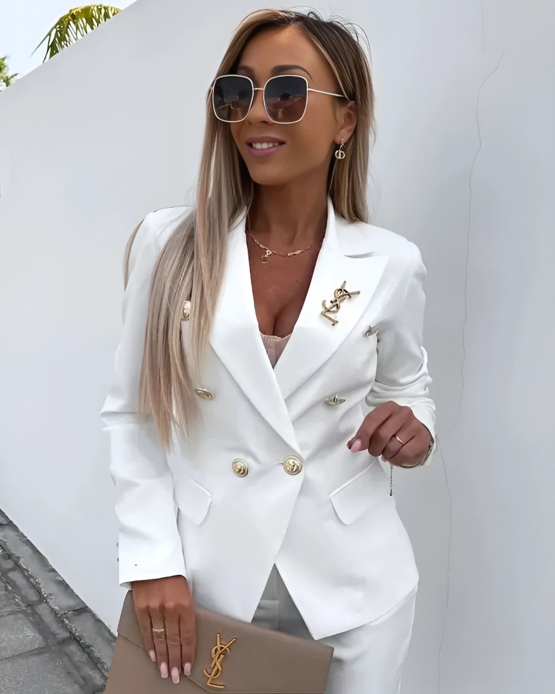 Zweiteiliges Damen Slim-Fit-Set für moderne Business-Looks – Herbstedition Valentina