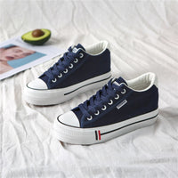 Stylische Damen Canvas-Sneaker mit Plateausohle – Leonie