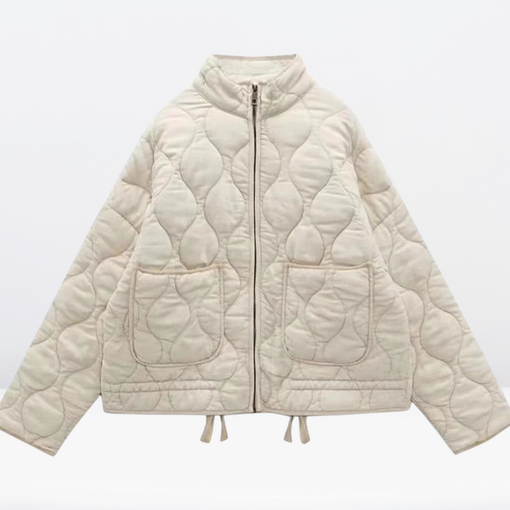 Damen Steppjacke mit Kordelzug & Reißverschluss – Lorena