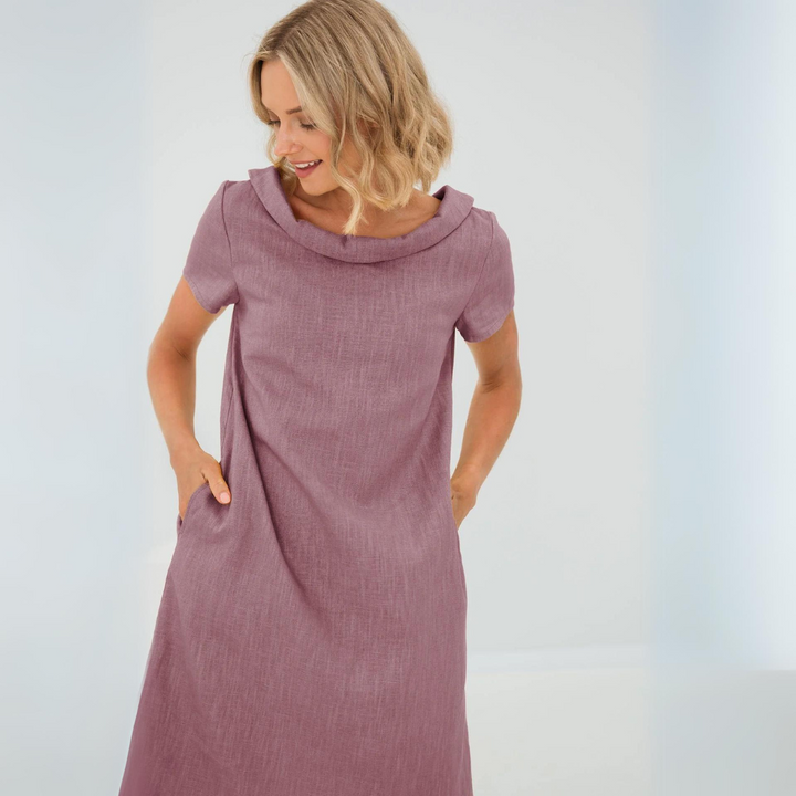 Stylisches Sommerkleid aus Leinen-Baumwoll-Mix - LinaLuft