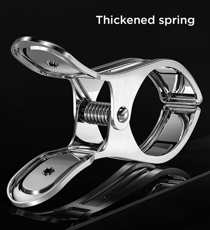 Extra große Edelstahl-Handtuchklammern mit Anti-Rutsch-Matte – Veltrix