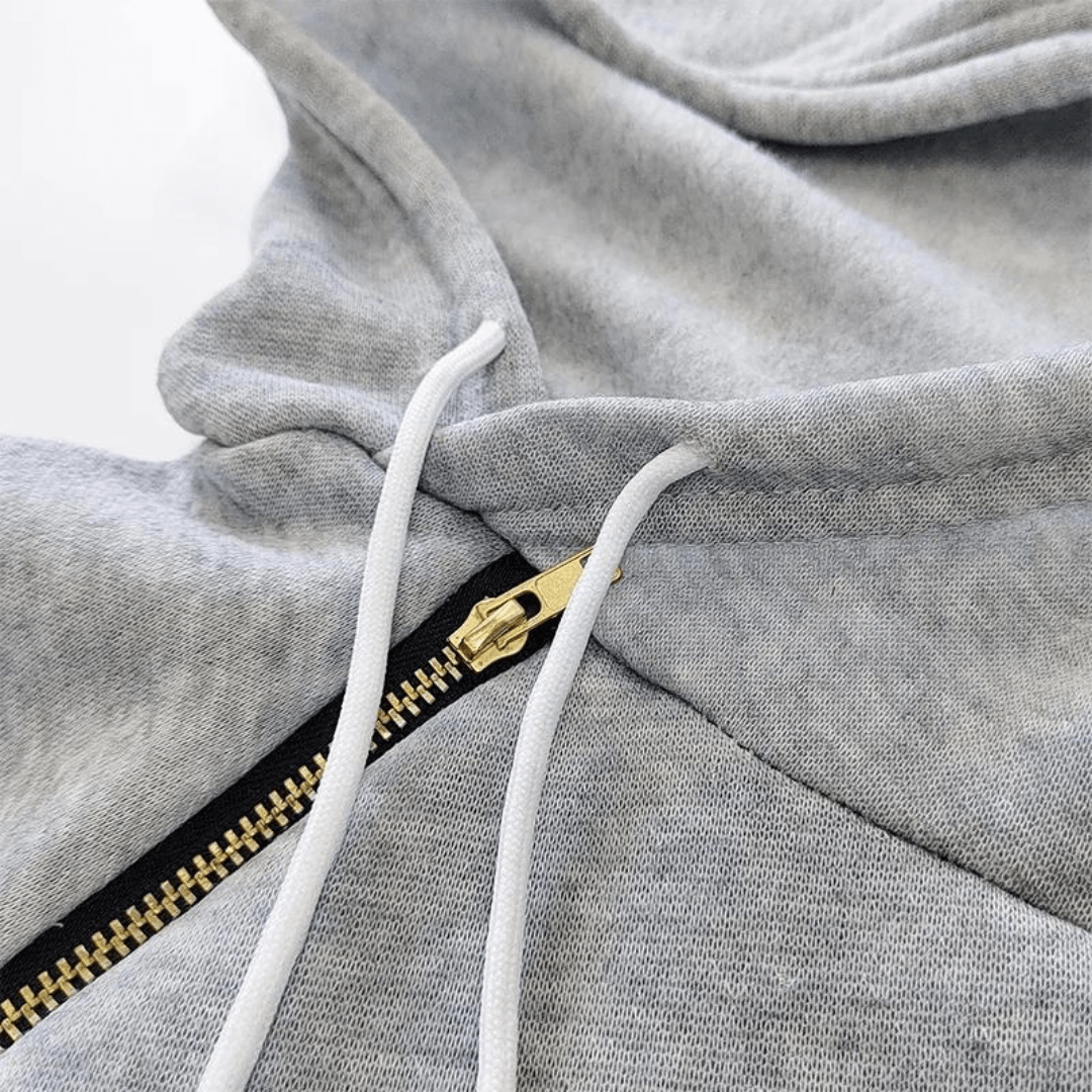 Herbstliches Kapuzen-Sweatkleid mit Taschen – Isabella