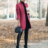 Damen Stehkragen Wintermantel mit zeitlosem Design – Reginel