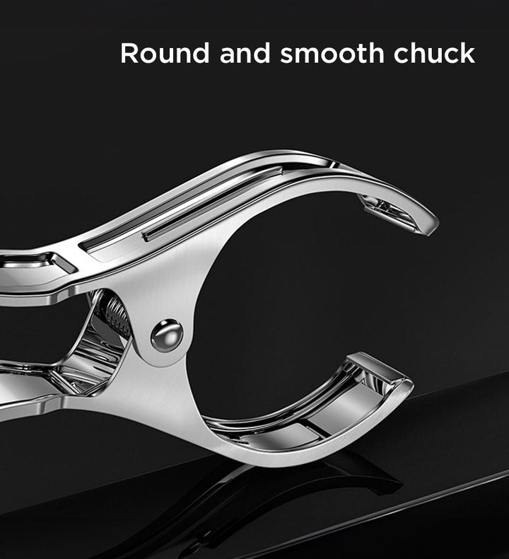 Extra große Edelstahl-Handtuchklammern mit Anti-Rutsch-Matte – Veltrix