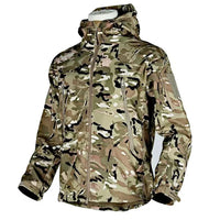 Tarnjacke mit Kapuze, Camouflage-Muster, Outdoor-Bekleidung, wasserabweisend, Herrenjacke