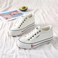 Stylische Damen Canvas-Sneaker mit Plateausohle – Leonie