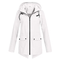 Herbstliche Damen Regenjacke mit Kapuze - Liora