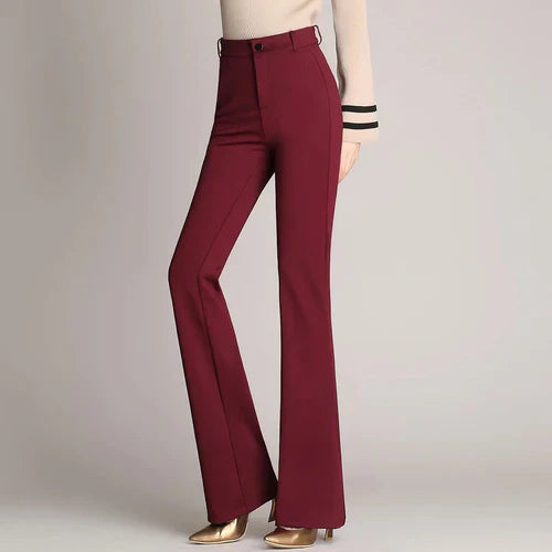 Schlank ausgestellte High-Waist-Hose – Mila