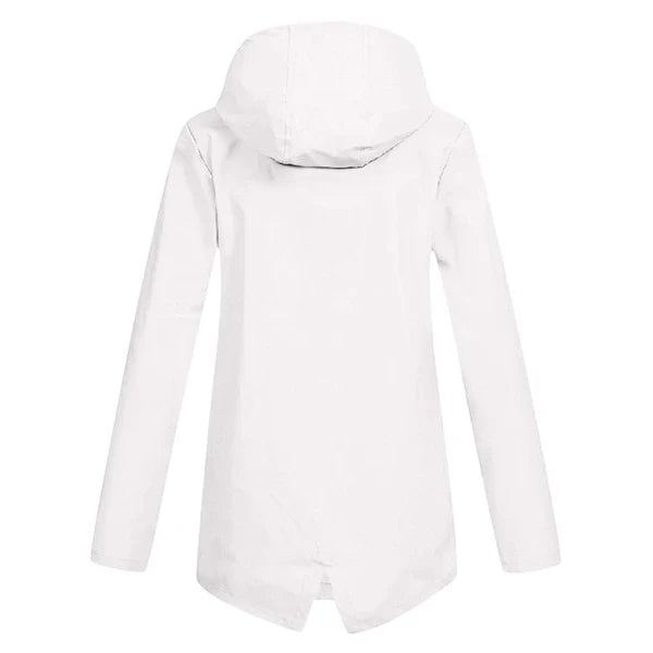 Herbstliche Damen Regenjacke mit Kapuze - Liora