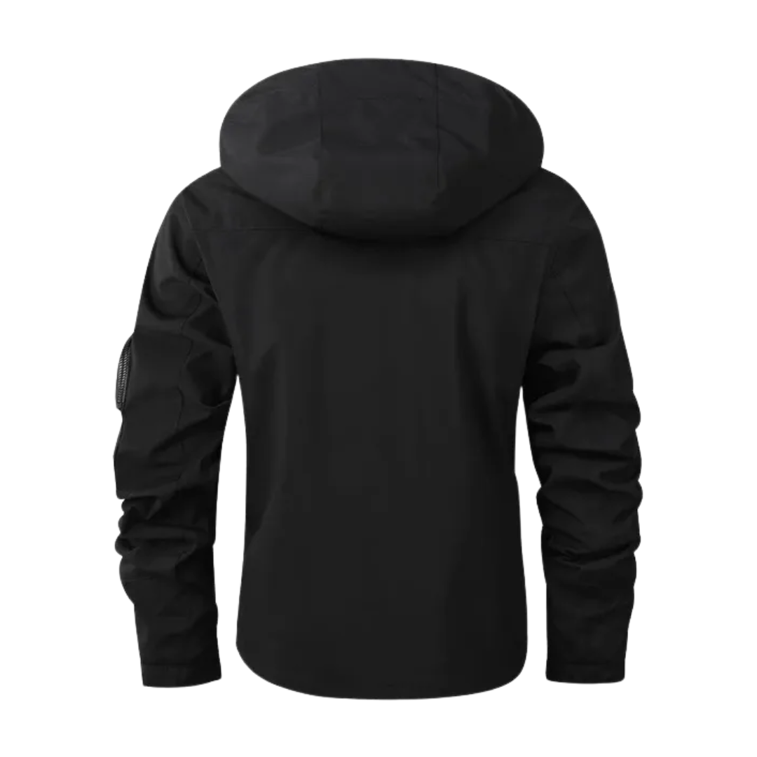 Herren Outdoorjacke wasserdicht mit Kapuze & karierter Fütterung – Jorrit