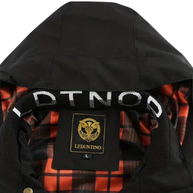 Herren Outdoorjacke wasserdicht mit Kapuze & karierter Fütterung – Jorrit