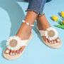 Boho Slip-On Sandalen mit Blumenmuster – Marivi