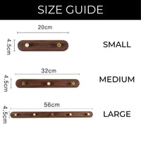 Wandgarderobe aus Holz mit Messinghaken - LignaHook