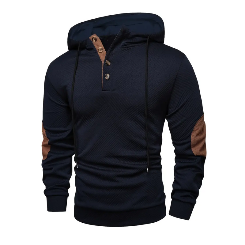 Herren Outdoor Hoodie mit Comfort-Stretch & Knopfleiste – Mads