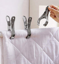 Extra große Edelstahl-Handtuchklammern mit Anti-Rutsch-Matte – Veltrix