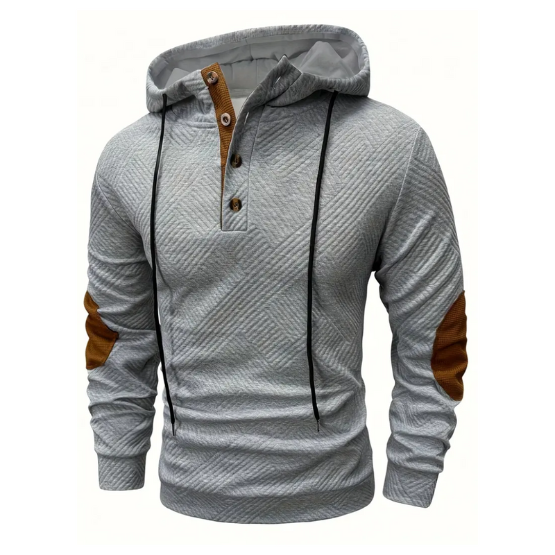 Herren Outdoor Hoodie mit Comfort-Stretch & Knopfleiste – Mads
