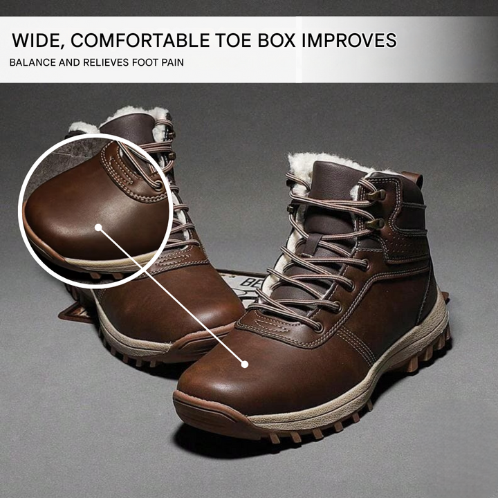 Herbst-Winterstiefel mit Kälteschutz und Herbstlaub-Design – Leonardo