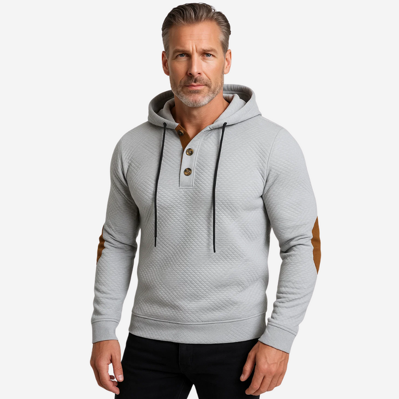 Herren Outdoor Hoodie mit Comfort-Stretch & Knopfleiste – Mads