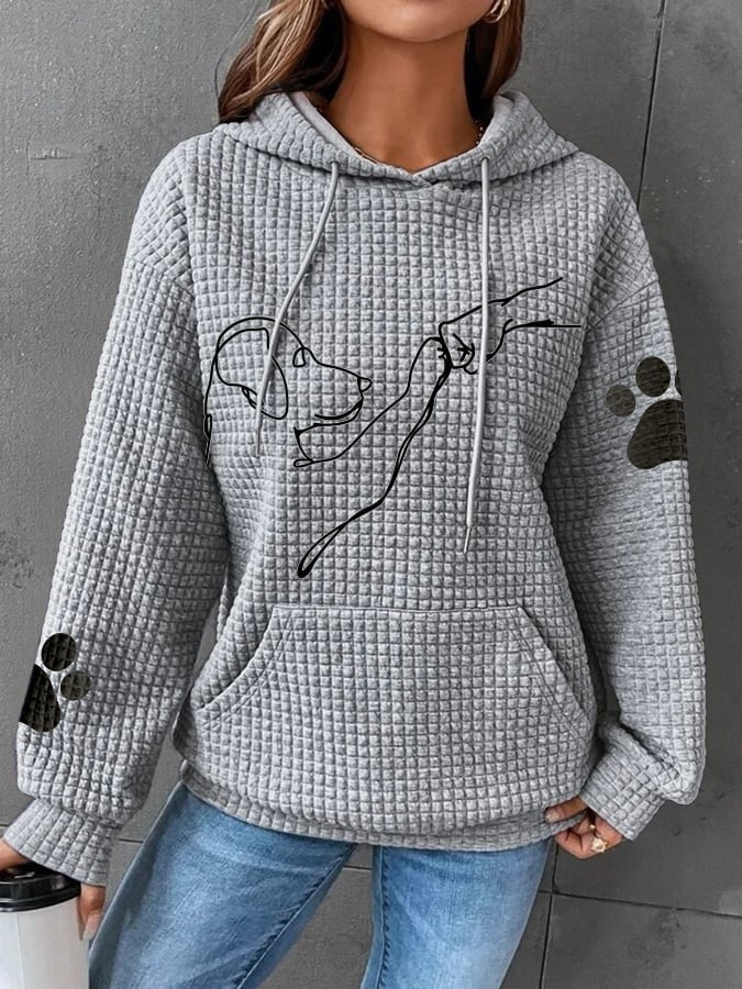 Warme Damen Hoodie mit Hundedesign – Selma