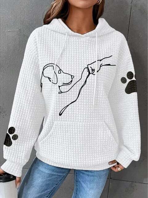 Warme Damen Hoodie mit Hundedesign – Selma
