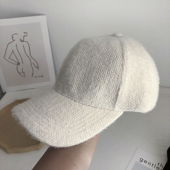 Warme Damen Baseballcap mit Imitatfell für Herbst & Winter – Lorena